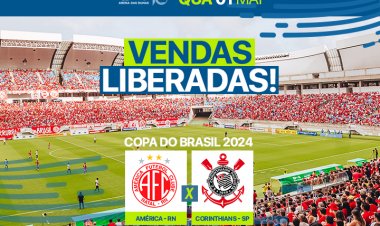 Copa do Brasil: América enfrenta o Corinthians (SP) no dia 1º de maio na Arena das Dunas