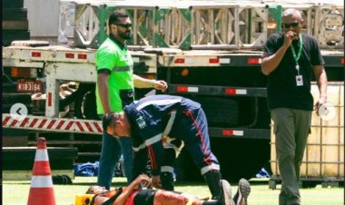 Arena vira cenário de mega simulação com “feridos graves” e ação integrada de equipes de emergência